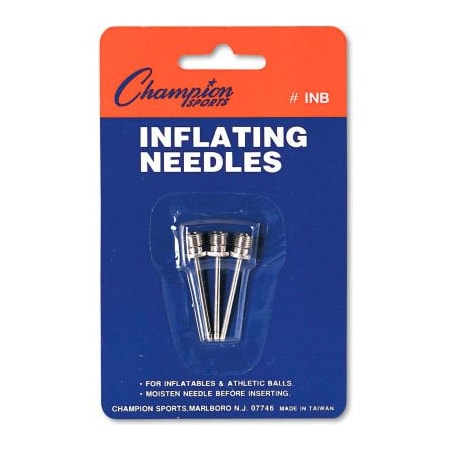 Champion Sports Inflating Needles for Electric Pump - Nickel-Plated - 3 Pack INB